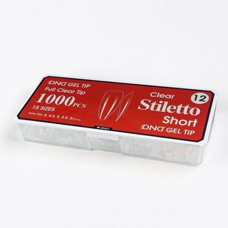 DND Full Clear Gel Tip #12 - Stiletto Short