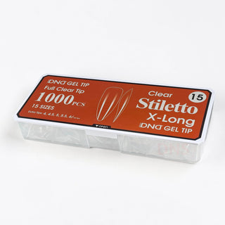DND Full Clear Gel Tip #15 - Stiletto X-Long