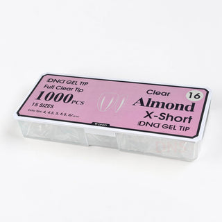DND Full Clear Gel Tip #16 - Almond X-Short
