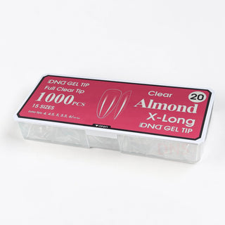DND Full Clear Gel Tip #20 - Almond X-Long