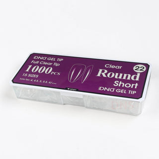 DND Full Clear Gel Tip #22 - Round Short
