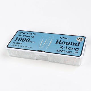 DND Full Clear Gel Tip #25 - Round X-Long