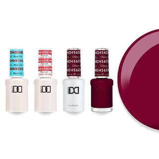DND 456 Cherry Berry - #500 Base, #600 Top, Gel & Lacquer Combo