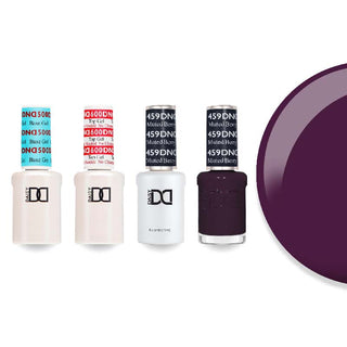 DND 459 Muted Berry - #500 Base, #600 Top, Gel & Lacquer Combo
