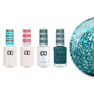 DND 471 Emerald Stone - #500 Base, #600 Top, Gel & Lacquer Combo