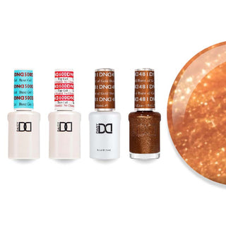DND Gel & Lacquer Combo - Base Top Gel & 481 Burst of Gold