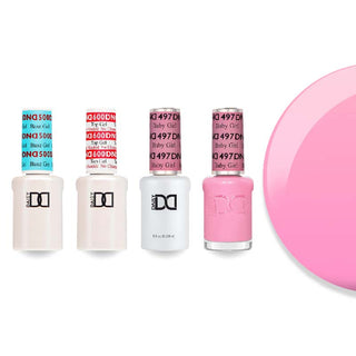 DND Gel & Lacquer Combo - Base Top Gel & 497 Baby Girl