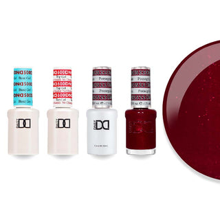 DND 522 Pomegranate - #500 Base, #600 Top, Gel & Lacquer Combo
