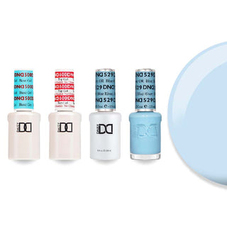 DND Gel & Lacquer Combo - Base Top Gel & 529 Blue River