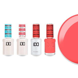 DND Gel & Lacquer Combo - Base Top Gel & 545 Peachy Orange