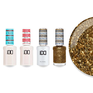 DND Gel & Lacquer Combo - Base Top Gel & 546 Golden Gardens