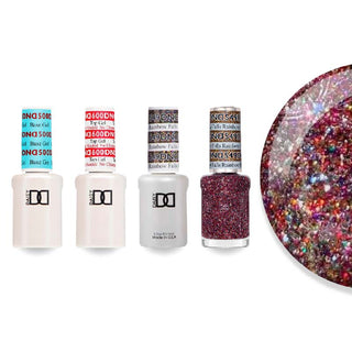 DND Gel & Lacquer Combo - Base Top Gel & 549 Rainbow Falls