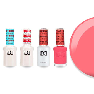 DND Gel & Lacquer Combo - Base Top Gel & 556 Coral Reef