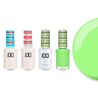 DND Gel & Lacquer Combo - Base Top Gel & 568 Green Forest