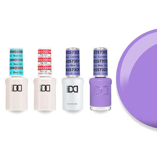 DND Gel & Lacquer Combo - Base Top Gel & 573 Lavender Blue