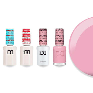 DND 592 Italian Pink - #500 Base, #600 Top, Gel & Lacquer Combo