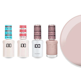 DND 595 Velvet Cream - #500 Base, #600 Top, Gel & Lacquer Combo