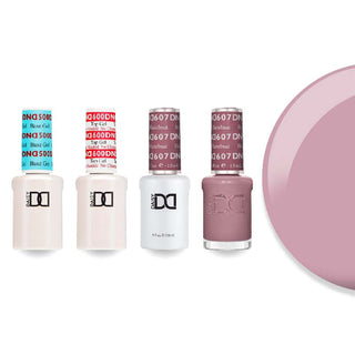 DND 607 Hazelnut - #500 Base, #600 Top, Gel & Lacquer Combo