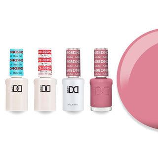 DND Gel & Lacquer Combo - Base Top Gel & 608 Adobe