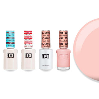 DND 618 Peach Buff - #500 Base, #600 Top, Gel & Lacquer Combo