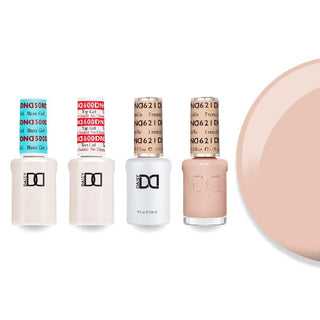 DND 621 French Vanilla - #500 Base, #600 Top, Gel & Lacquer Combo