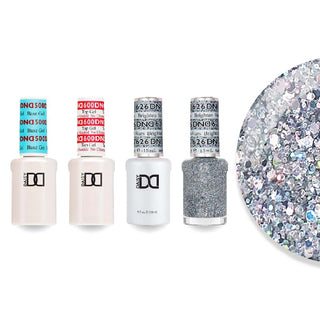 DND 626 Brighten Stars - #500 Base, #600 Top, Gel & Lacquer Combo