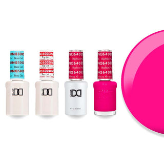 DND 640 Barbie Pink - #500 Base, #600 Top, Gel & Lacquer Combo