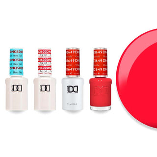 DND Gel & Lacquer Combo - Base Top Gel & 649 Orange Creamsicle