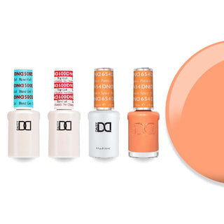 DND 654 Pumpkin Spice - #500 Base, #600 Top, Gel & Lacquer Combo