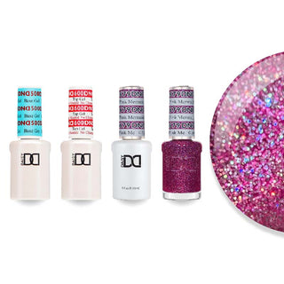 DND 679 Pink Mermaid - #500 Base, #600 Top, Gel & Lacquer Combo