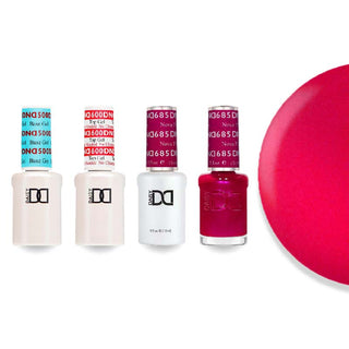 DND 685 Nova Pinky - #500 Base, #600 Top, Gel & Lacquer Combo