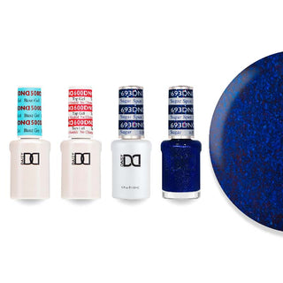 DND Gel & Lacquer Combo - Base Top Gel & 693 Sugar Spun