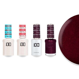 DND 701 Wanna Wine - #500 Base, #600 Top, Gel & Lacquer Combo