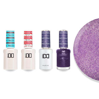 DND Gel & Lacquer Combo - Base Top Gel & 706 Orchid Lust