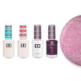 DND 707 Sweet Nothing - #500 Base, #600 Top, Gel & Lacquer Combo