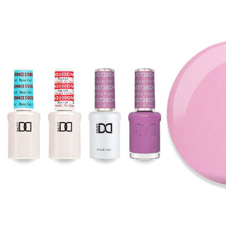 DND Gel & Lacquer Combo - Base Top Gel & 728 Purple Rain