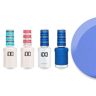 DND 740 Dazzle - #500 Base, #600 Top, Gel & Lacquer Combo