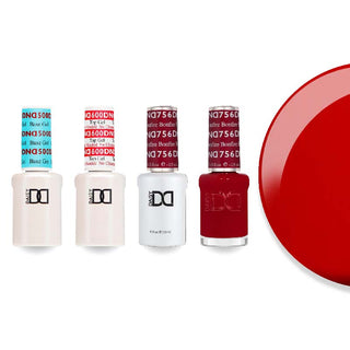 DND Gel & Lacquer Combo - Base Top Gel & 756 Bonfire