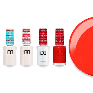 DND Gel & Lacquer Combo - Base Top Gel & 759 Lava