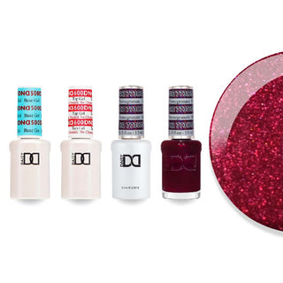 DND 773 Holiday Pomegranate - #500 Base, #600 Top, Gel & Lacquer Combo