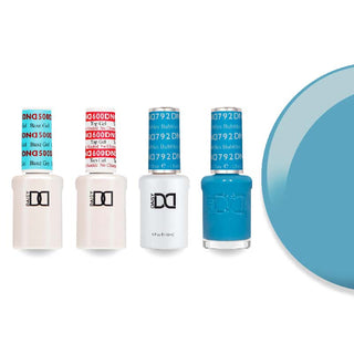 DND 792 Bubbles - #500 Base, #600 Top, Gel & Lacquer Combo