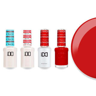 DND 799 Queen of Hearts - #500 Base, #600 Top, Gel & Lacquer Combo