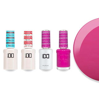 DND Gel & Lacquer Combo - Base Top Gel & 809 Soulflower