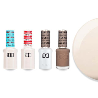 DND 857 Sheer Nude - DND Sheer Collection - #500 Base, #600 Top, Gel & Lacquer Combo