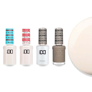 DND Gel & Lacquer Combo - Base Top Gel & 859 Vintage Lace