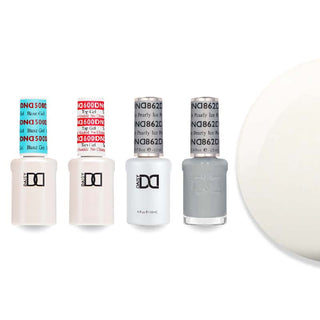 DND Gel & Lacquer Combo - Base Top Gel & 862 Pearly Ice
