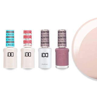 DND Gel & Lacquer Combo - Base Top Gel & 870 Tea-Time.