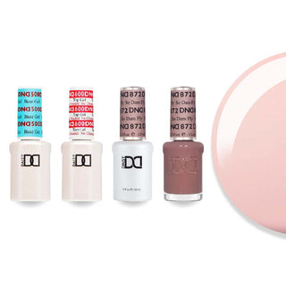 DND 872 So Dam Fly - DND Sheer Collection - #500 Base, #600 Top, Gel & Lacquer Combo