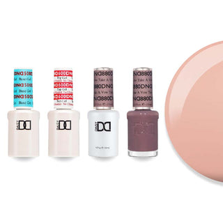 DND 880 Take A Vow - DND Sheer Collection - #500 Base, #600 Top, Gel & Lacquer Combo