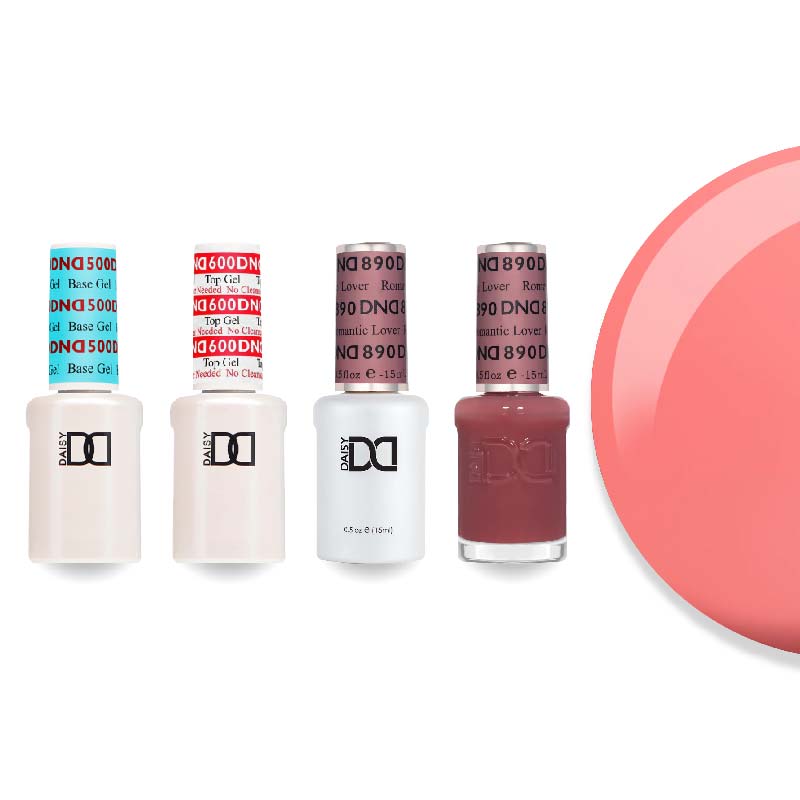 DND Gel Nail Polish - 890 Romantic Lover - DND Sheer Collection